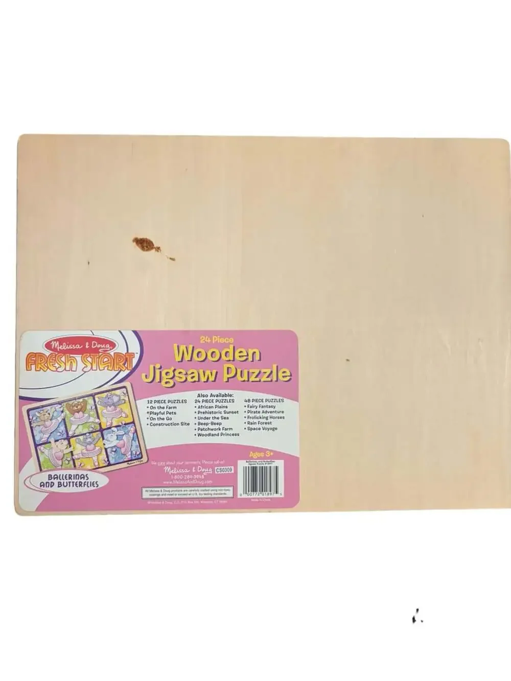Melissa & Doug Fresh Start 24-Piece Wooden Jigsaw Puzzle Lot (African Plains and